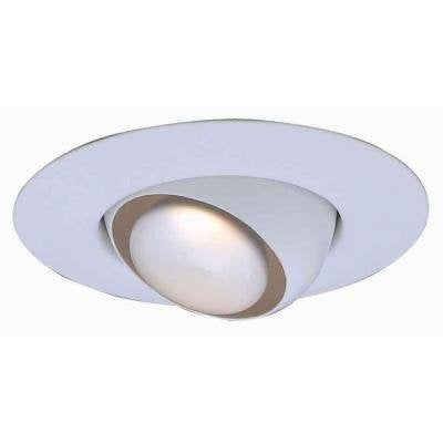 Commercial Electric 6 in. R30 White Recessed Eyeball Trim CAT603WH T3