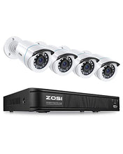 Load image into Gallery viewer, ZOSI H.265+ Full 1080p Home Security Camera System,5MP Lite CCTV DVR Recorder 4 Channel and 4 x 2MP 1080P Weatherproof Surveillance Bullet Camera Outdoor Indoor with 80ft Night Vision (No Hard Drive)
