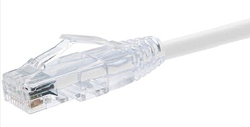 Unirise USA Clearfit Slim Cat6 Patch Cable, Snagless, White, 3ft CS6-03F-WHT