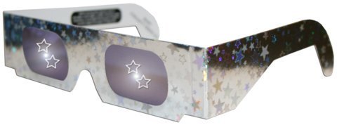 10 3D Paper Glasses, HoloSpex, 5 Point Star, Bulk