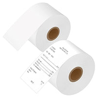 NineLeaf 2 Roll Non-Adhesive White Continuous Receipt Paper POS Thermal Label Compatible for Dymo 30270 2-1/4