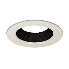 Load image into Gallery viewer, Jesco Lighting RLT-R4002-BK-WH Accessory - 4&quot; Step Baffle Trim, Black/White Finish
