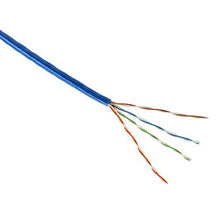 Load image into Gallery viewer, 50 Ft Blue CAT5E network Ethernet Cable 350MHz UTP 24 AWG CM Solid Copper 4 Pair Blue PVC Jacket UTP High Speed Ethernet Computer CAT5E Data Transfer Telephone Network Line, By NAC Wire and Cables
