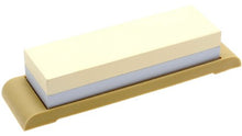 Load image into Gallery viewer, Suehiro Japanese Sharpening Stone, Dual-sided #1000 and #3000 Grit with Rubber Base, Compact
