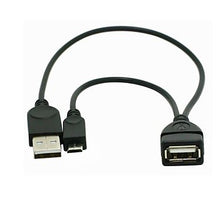 Load image into Gallery viewer, FASEN USB2.0 Female to USB 2.0 Male + Micro USB 2.0 Male OTG Cable
