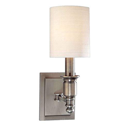 Hudson Valley Lighting 7501-AN Whitney - One Light Wall Sconce, Antique Nickel Finish with Off-White