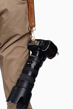 Load image into Gallery viewer, LBH Camera Strap Accessories for Two-Cameras  Dual Shoulder Leather Harness  Multi Camera Gear for DSLR/SLR Light Brown
