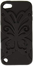 Load image into Gallery viewer, Asmyna Rubberized Black Butterfly Kiss Hybrid Protector Cover for iPod touch 5
