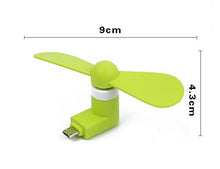 Load image into Gallery viewer, LAAT Mini USB Fan Micro Phone Portable Electric Fan for Android (Green)
