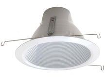 Load image into Gallery viewer, 6&quot; Deep Self Flange Air-Shut Baffle Trim For Line Voltage Recessed Light-White
