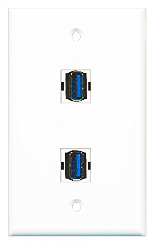 RiteAV - 2 Port USB 3 A-A Wall Plate
