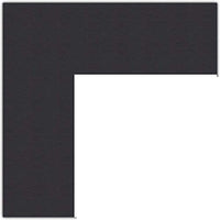 10x19 Smooth Black / Black Custom Mat for Picture Frame with 6x15 opening size (Mat Only, Frame NOT Included)