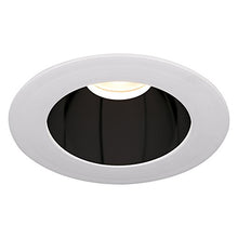 Load image into Gallery viewer, WAC Lighting HR3LEDT118PS830BWT Tesla PRO 3.5&quot; LED Round Open Reflector Trim with Light Engine 3000K Narrow Beam, 3500K (80+ CRI), Specular Black/White
