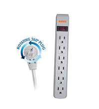 Load image into Gallery viewer, ACCL 25ft Surge Suppressor, 6 Outlet, Gray Horizontal Outlets, 1pk
