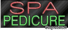 Load image into Gallery viewer, &quot;Spa Pedicure&quot; Neon Sign : 338, Background Material=Black Plexiglass
