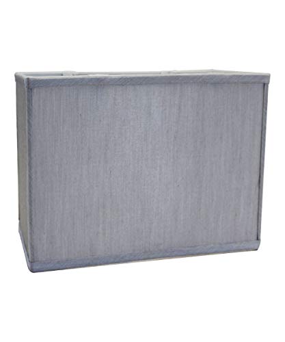 Rectangular Drum Lampshade (6.5x12) (6.5x12) x 9 Bavarian Gray Fabric