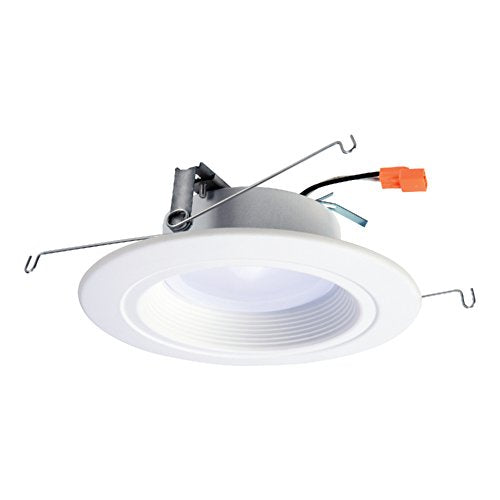 HALO RL 5 in. and 6 in. Matte White Integrated LED Recessed Lighting Retrofit Downlight Trim with 90 CRI, 3000K Soft White - RL560WH6930