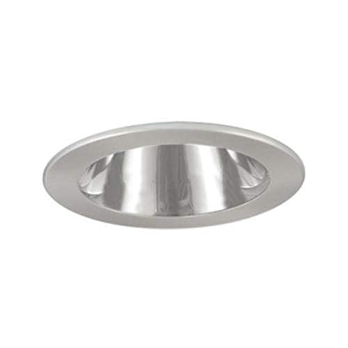 Jesco Lighting TM402STST 4-Inch Aperture Low Voltage Trim Recessed Light, Adjustable Open Reflector, All Satin Chrome Finish