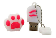 Load image into Gallery viewer, 2.0 White Pink Cat Paw Animal 32GB USB External Hard Drive Flash Thumb Drive Storage Device Cute Novelty Memory Stick U Disk Cartoon
