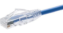 Load image into Gallery viewer, Unirise USA Clearfit Slim Cat6 Patch Cable, 28AWG, Snagless, Blue, 7ft CS6-07F-BLU
