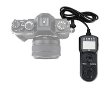 Load image into Gallery viewer, JJC Intervalometer Timer Remote Control Time-Lapse Video Compatible with Fuji-Film X-T3 X-T4 X-T30 X-PRO3 X-T2 X-T1 X-T20 X-T10 X-PRO2 X-T100 X100V X100F X100T X-E3 GFX 100/50R/50S Replace RR-100
