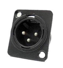 Load image into Gallery viewer, 4 ProCraft PXLRMP-B Panel Chassis Mount Male XLR Connector Black Metal
