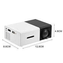 Load image into Gallery viewer, Mini LED Projector , Mini Private Home Theater Portable LED Projector Support 1080P HD HDMI Multimedia Player Clear Stereo Sound for Outdoor Recreation , Entertainment Venues Black White
