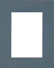 Load image into Gallery viewer, Pack of (2) 22x28 Acid Free White Core Picture Mats Cut for 18x24 Pictures in Slate Blue
