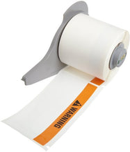 Load image into Gallery viewer, Brady M71-38-483-WARN 4&quot; Width x 1.9&quot; Height Orange/Black On White Color B-483 Ultra Aggressive Polyester Arc Flash Label For BMP71 Label Printer (100 Per Roll)

