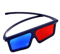 Plastic Folding Frame Anaglyph Glasses - red & MONITOR blue (Pack of 4)