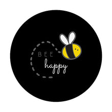 Load image into Gallery viewer, &quot;Bee Happy&quot; Yellow Black Bumble Bee Pun Quote -Save The Bees PopSockets PopGrip: Swappable Grip for Phones &amp; Tablets
