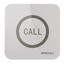 Load image into Gallery viewer, SINGCALL Service Calling System,for Cafe,Hotel,Big Touching Button,Can Be Pin on the Wall,Convenient Waterproof,Bathroom,Pack of 5 Bells and 1 Receiver

