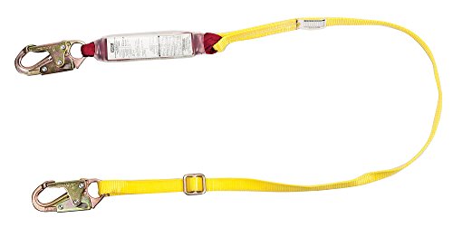 MSA 10088259 Sure-Stop Web Energy-Absorbing Lanyard with 36C Harness Connection and 36C Anchorage Connection, Adjustable Single-Leg, 6' Length