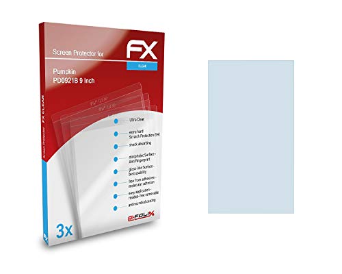 atFoliX Screen Protection Film Compatible with Pumpkin PD0921B 9 Inch Screen Protector, Ultra-Clear FX Protective Film (3X)