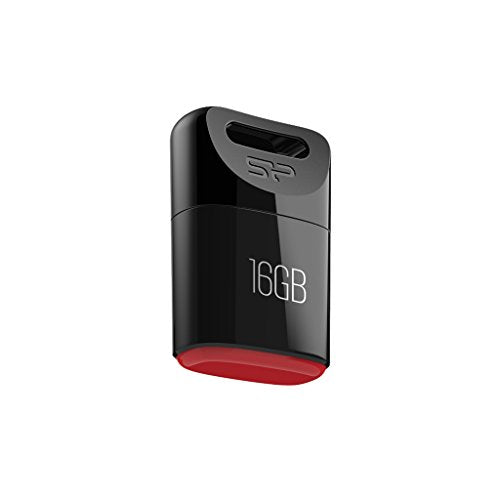 Silicon Power 16GB USB 2.0 T06 Touch Flash Drive, Black (SP016GBUF2T06V1K)