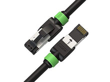 Load image into Gallery viewer, LINKUP - [Tested with Versiv CableAnalyzer] Cat7 Ethernet Cable -7 FT (2 Pack) 10G Double Shielded RJ45 S/FTP | Network Internet LAN Switch Router Game | High-Speed | 26AWG Black
