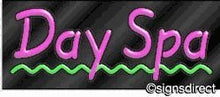 Load image into Gallery viewer, &quot;Day Spa&quot; Neon Sign : 225, Background Material=Clear Plexiglass
