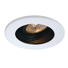 Load image into Gallery viewer, Stepped Baffle Trim Finish: White, Shade Color: White
