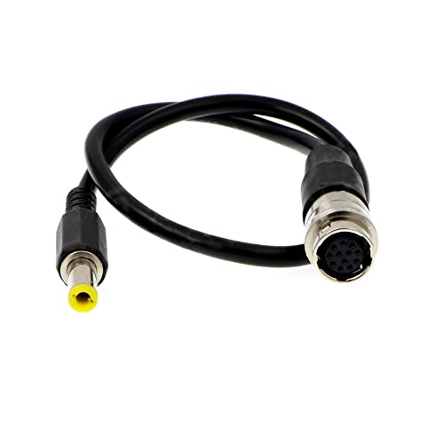 Uonecn 12-Pin Female Hirose to DC 12v Power Cable for GH4 Power B4 2/3