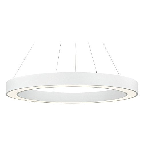 Large Modern Oval White LED Pendant Light 3000K 6080 Lumens