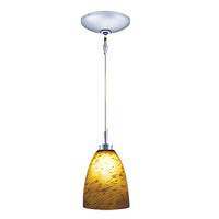 Jesco Lighting KIT-QAP220-AR/CH-B Goblet 1-Light Low Voltage Pendant and Canopy Kit, Amaretto