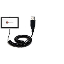 Load image into Gallery viewer, Gomadic Coiled Power Hot Sync USB Cable for The Chromo Inc 7 Inch Android Tablet with Both Data and Charge Features - Uses TipExchange Technology
