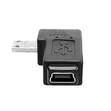 Load image into Gallery viewer, FASEN 9mm Long Connector 90 Degree Left Angled Micro USB 2.0 5Pin Male to Mini USB Female Extension Adapter
