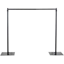 Load image into Gallery viewer, BalsaCircle 10 feet x 10 feet Heavy Duty Backdrop Stand Kit with Steel Base - Wedding Background Support System for Photography
