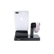 Load image into Gallery viewer, 2 in 1 Stand Holder &amp; Charging Docking Station, Charger Stand Dock Compatible with Apple Watch Series 3 2 1, iWatch, iPhone, iPod
