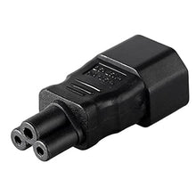 Load image into Gallery viewer, CY IEC 320 Adapter 3 Poles Socket C14 to Cloverleaf Plug Micky C5 Straight Extension Power Adapter
