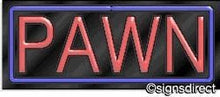 Load image into Gallery viewer, &quot;Pawn&quot; Neon Sign : 496, Background Material=Black Plexiglass
