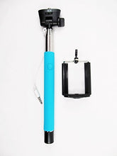 Load image into Gallery viewer, Hype ~ Selfie Stick ~ with Shutter Button and Expandable Cradle ~ Extends 3 Feet (Blue)
