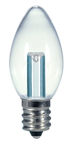 Satco S9156 Candelabra Bulb in Light Finish, 2.13 inches, Candela, Clear
