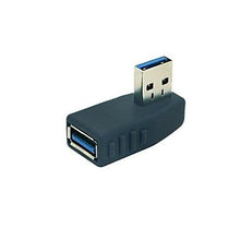 Load image into Gallery viewer, FASEN USB 3.0 90 Degree Angle Male to Female Adapter Black
